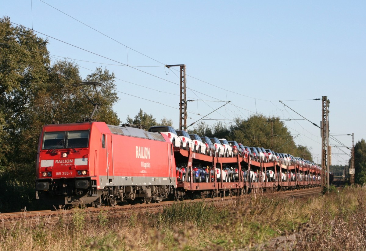 185 255 mit GA 48928 (Kalsdorf–Bremerhaven) am 02.10.2013 zwischen Lunestedt und Loxstedt