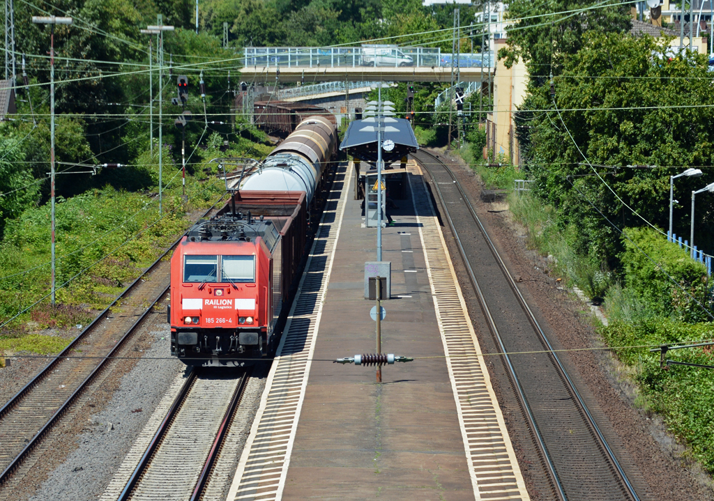185 266-4 gem. Güterzug in Bad Honnef - 03.07.2014