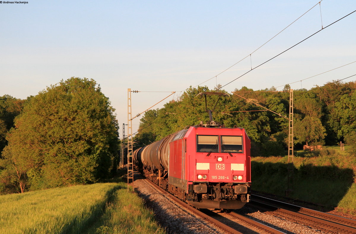 185 266-4 mit dem GC 68356 (Heilbronn Gbf-Karlsruhe West) bei Sersheim 7.5.20