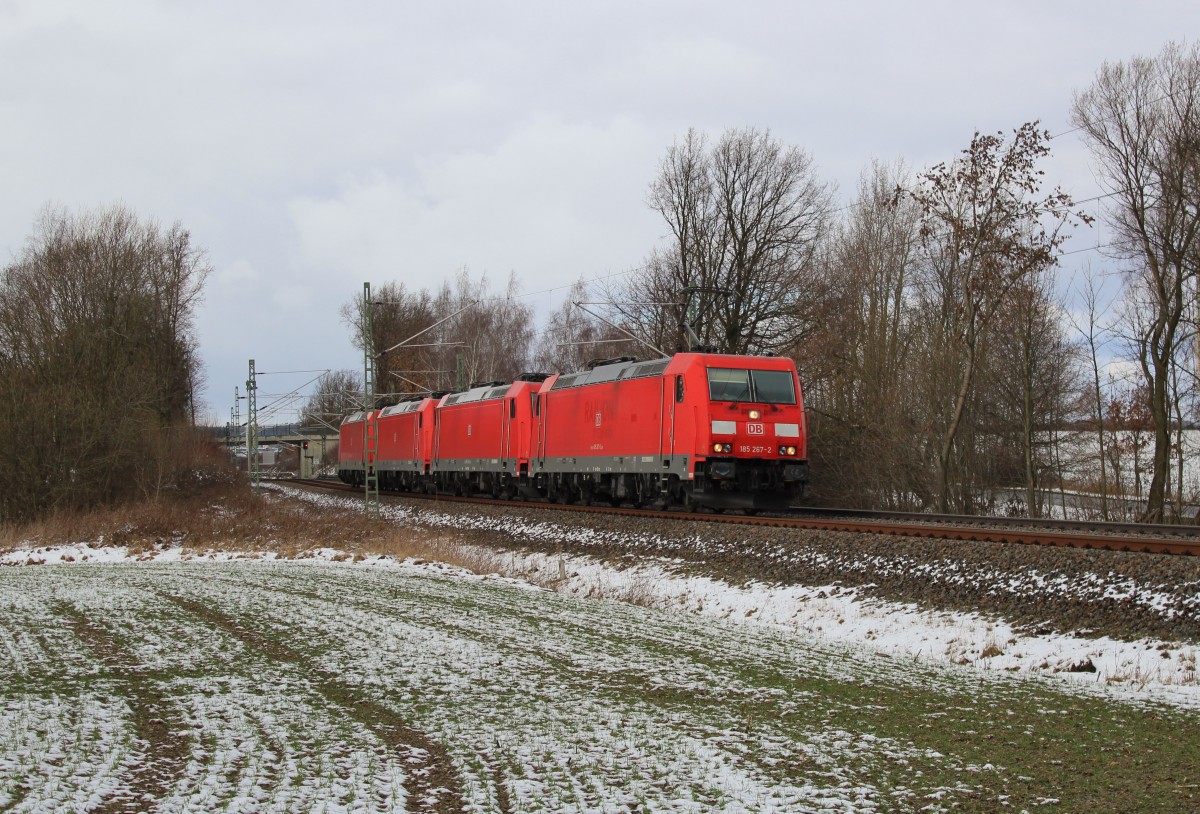 185 276, 396, 373 und 280 zu sehen am 24.02.16 an der Schöpsdrehe bei Plauen/V.