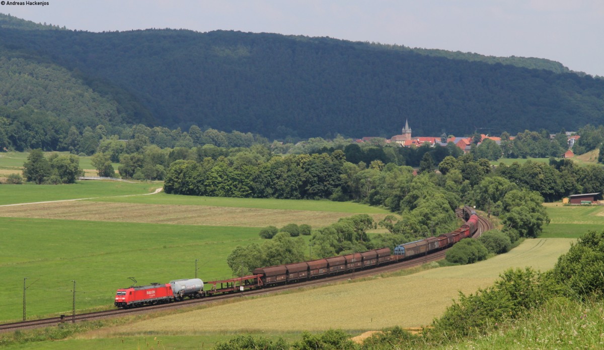 185 283-8 mit einem Mischer bei Neukirchen 9.7.13