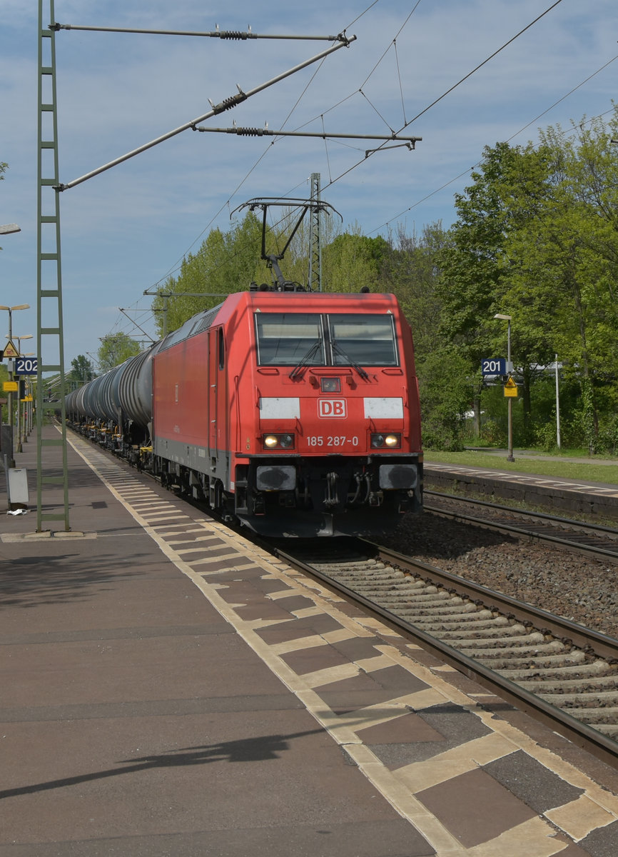 185 287-0 gen Süden fahrend in Bonn Oberkassel.6.5.2017