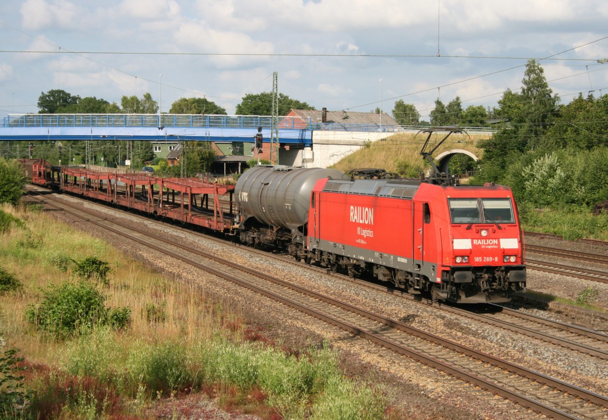 185 288 mit EZ 51453 (Maschen Rbf–Seelze Rbf) am 02.07.2014 in Tostedt
