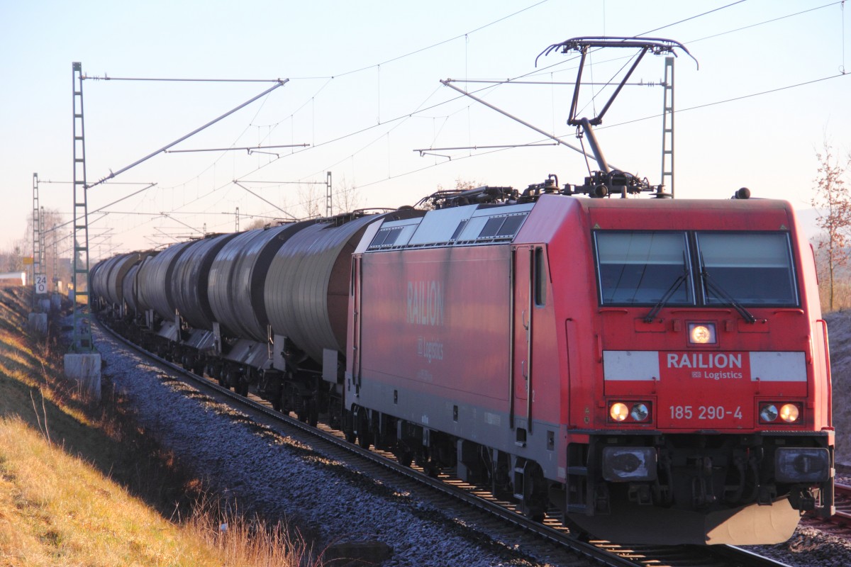 185 290-4 DB Schenker bei Staffelstein am 24.02.2014.