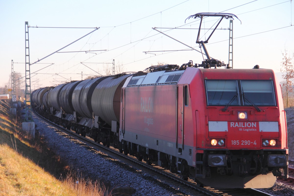 185 290-4 DB Schenker bei Staffelstein am 24.02.2014.