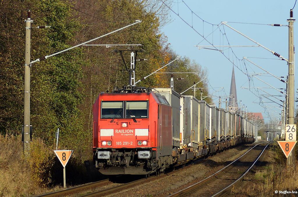 185 291 mit KLV am 13.11.13 in Sildemow/Rostock