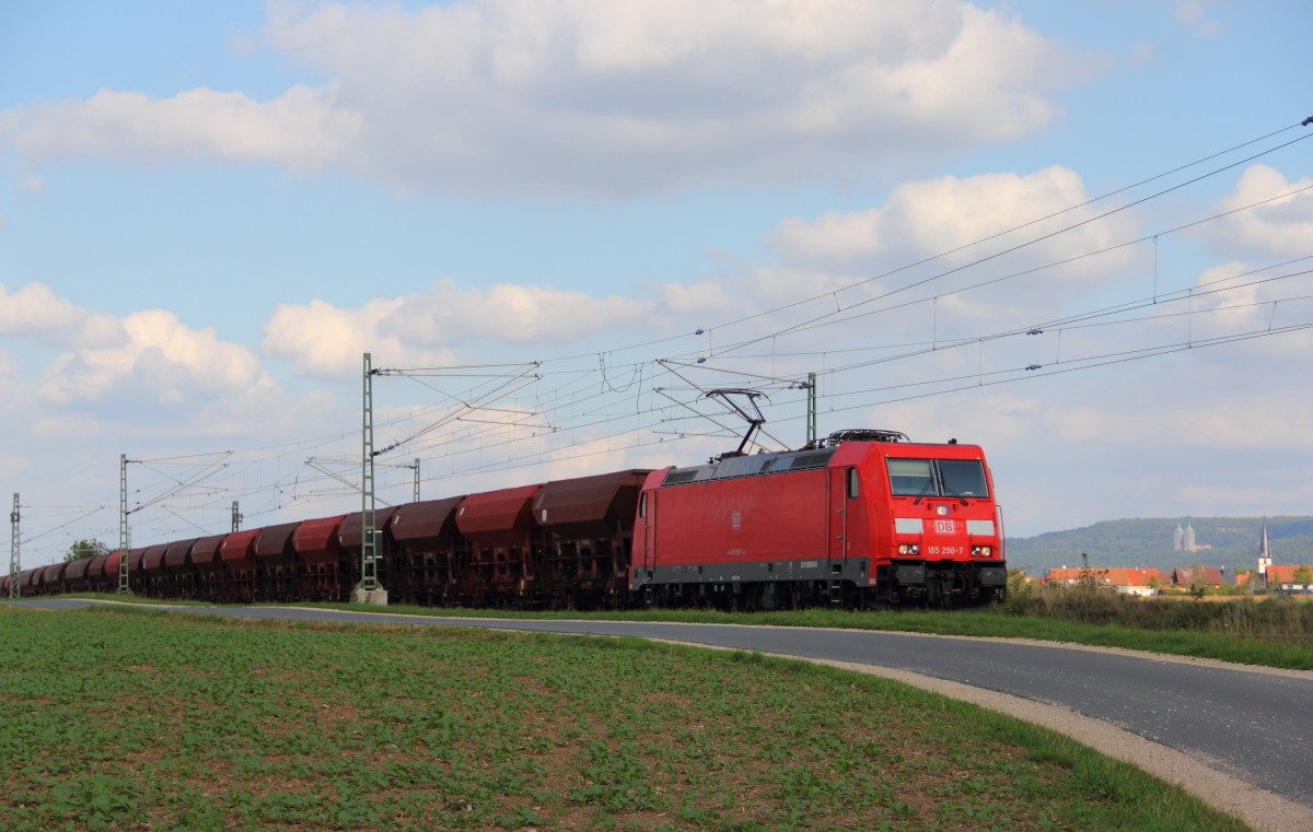 185 298-7 DB Schenker bei Staffelstein am 21.09.2015.