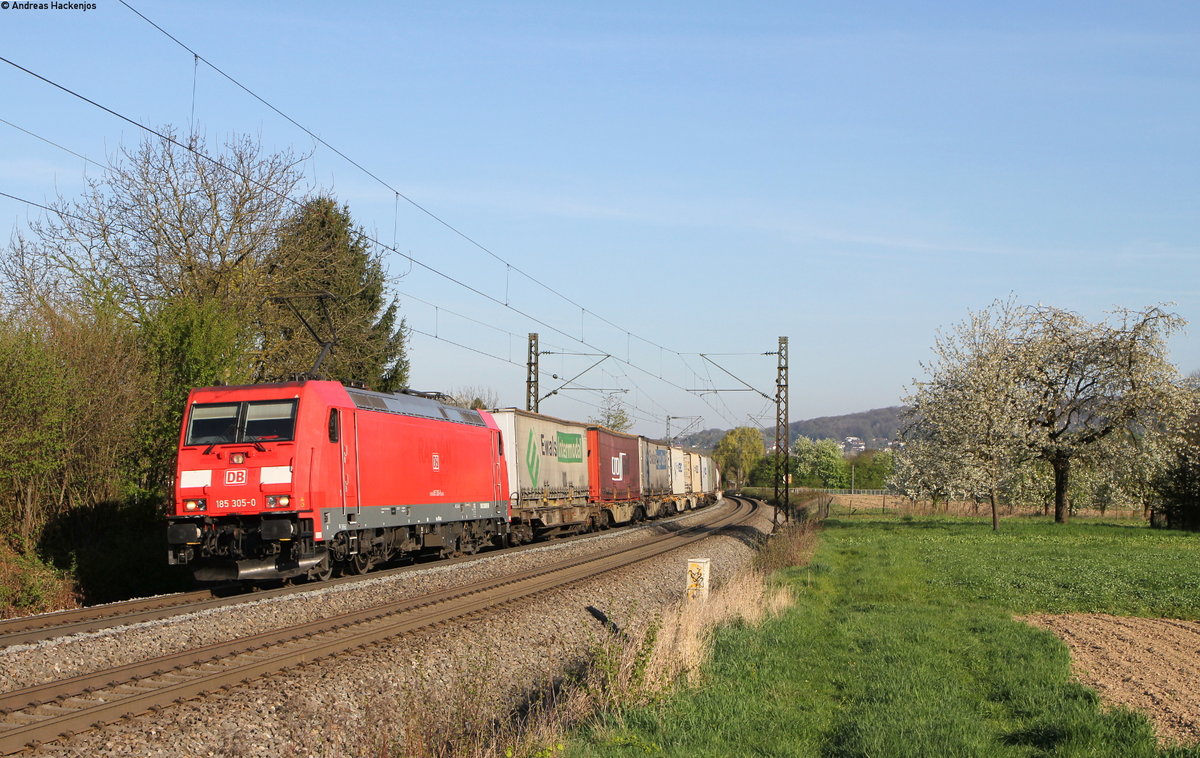 185 305-0 mit einem KV Zug bei Kollmarsreute 7.4.17