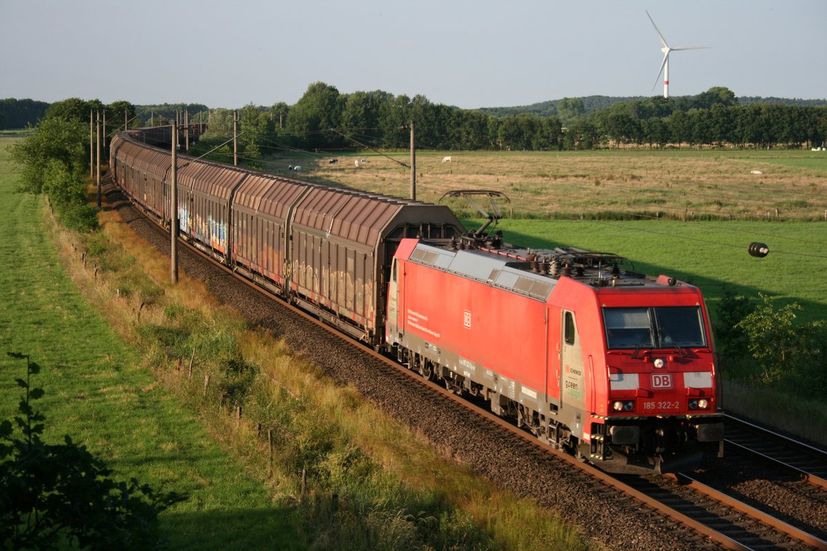 185 322 mit EZ 46255 (�lmhult–Gent) am 22.06.2016 zwischen Maschen Rbf und Jesteburg