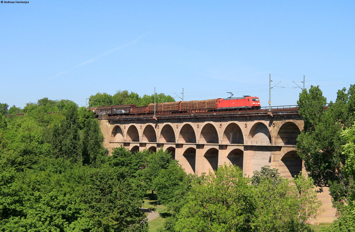 185 342-3 mit dem EZ 51883 (Mannheim Rbf-München Nord Rbf) bei Bietigheim-Bissingen 7.5.20