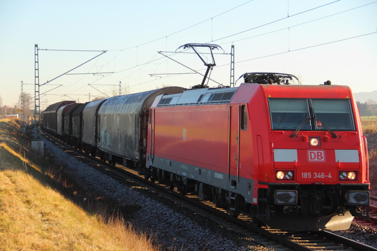 185 346-4 DB Schenker bei Staffelstein am 24.02.2014.