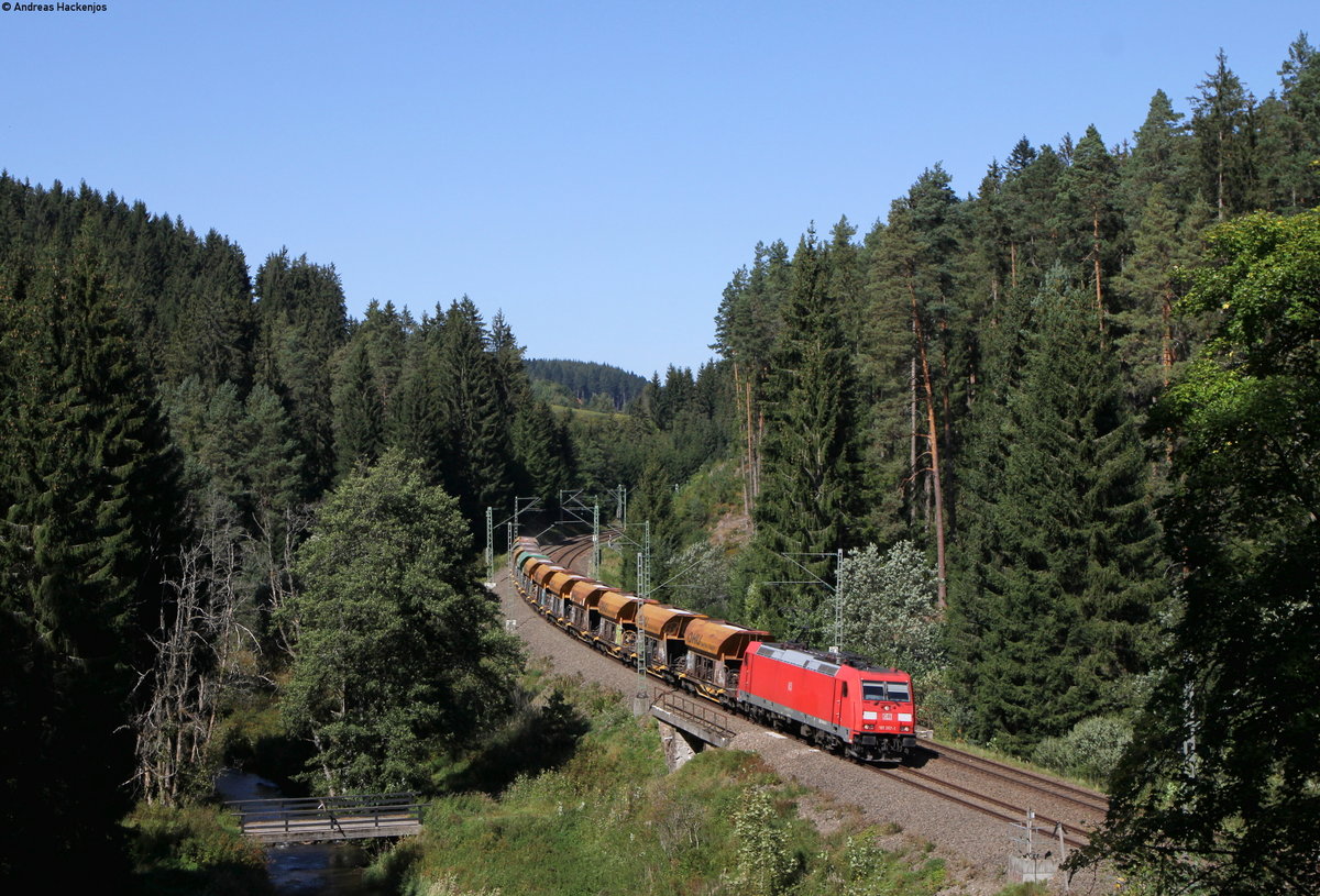 185 357-1 mit dem GB 60507 (Friesenheim(Baden)-Villingen(Schwarzw)) im Groppertal 19.9.19