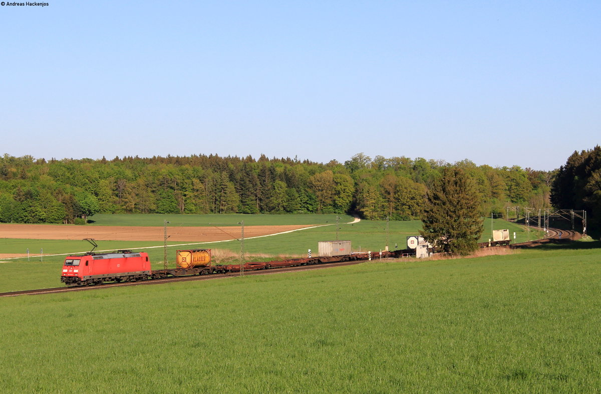 185 374-6 mit dem KT 50102 (Beimerstetten-Köln Eifeltor) bei Gurgelhau 6.5.20