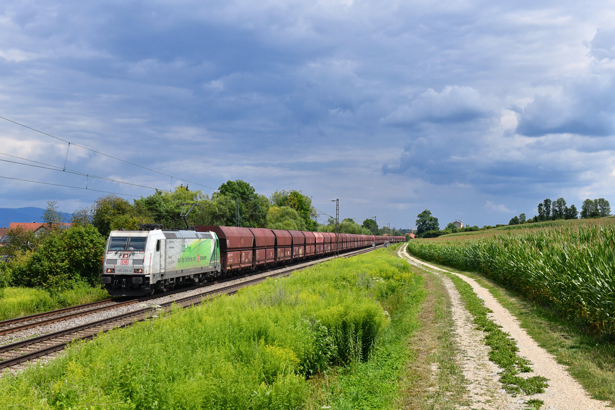 185 389 mit GM 47928 am 13.07.2018 bei Langenisarhofen. 