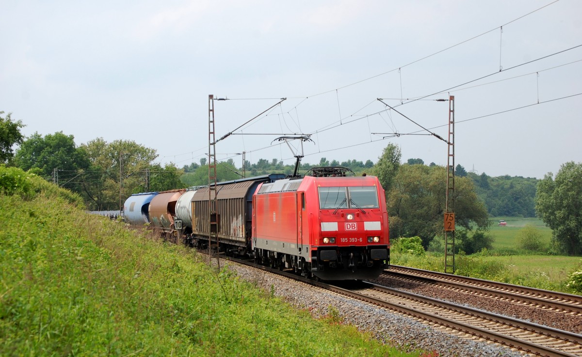 185 393-6 mit EZ 51638 Nürnberg Rbf Ausf - Seelze Ost, am 11.06.2013 bei Salzderhelden