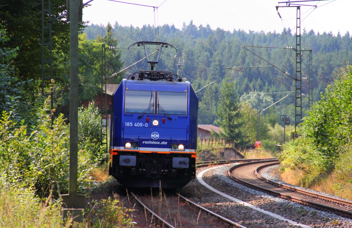 185 409-9 Raildox bei Seehof am 21.08.2014.