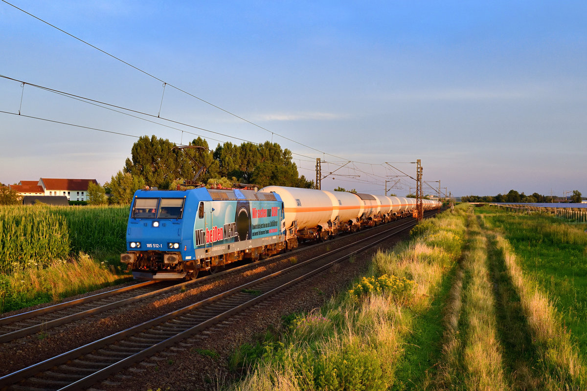 185 512 mit DGS 47198 am 22.07.2020 bei Plattling.