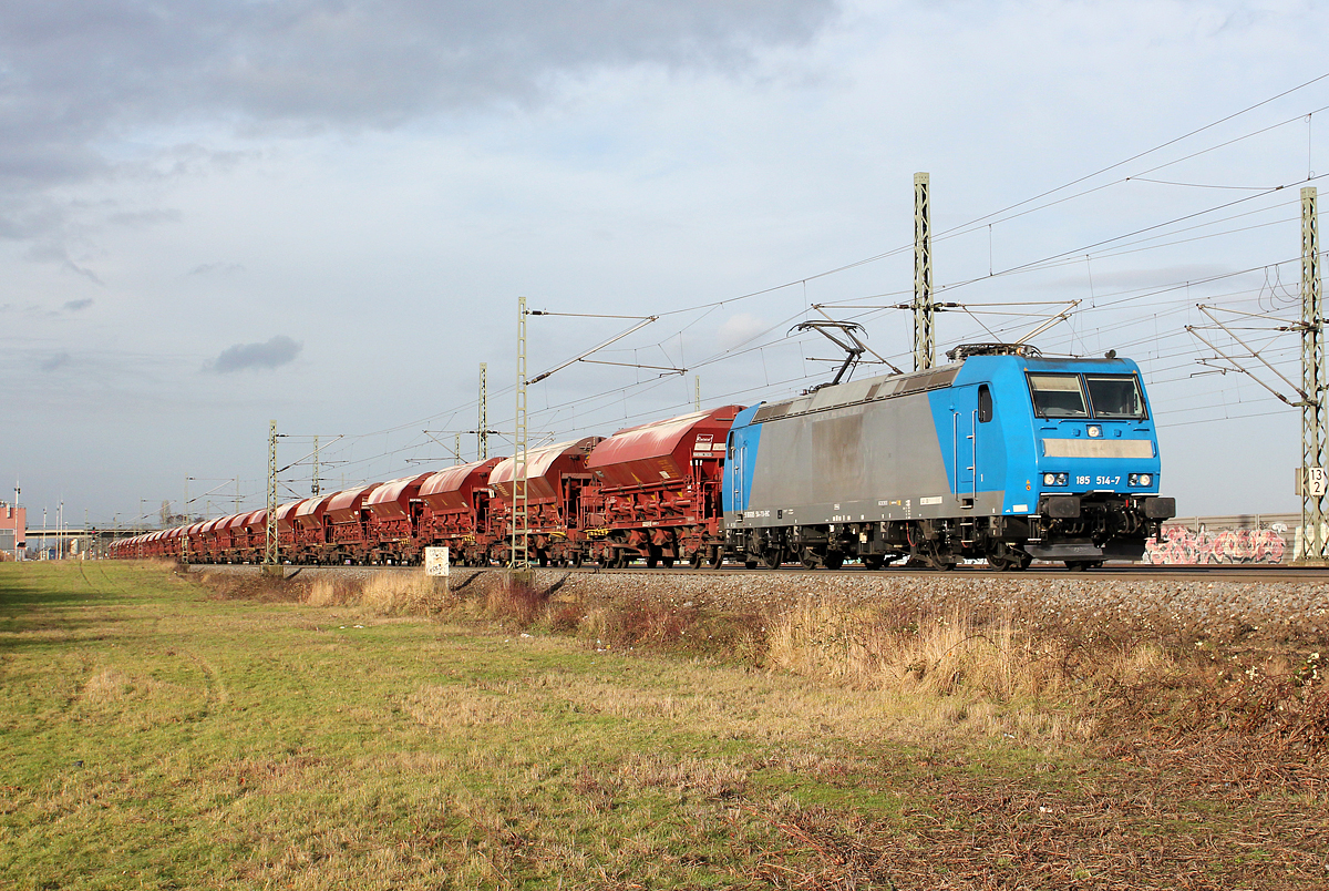 185 514-7 (RHC) bei Porz(Rhein) am 03.01.2014