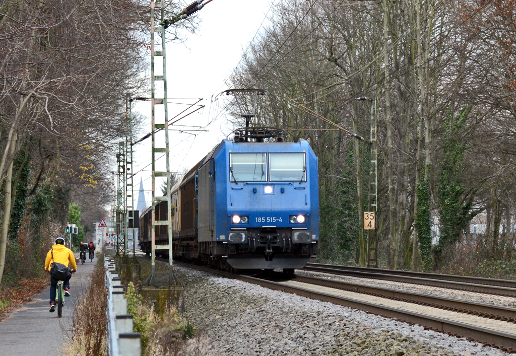 185 515-4 gem. Güterzug durch Bonn-Friesdorf - 29.12.2015