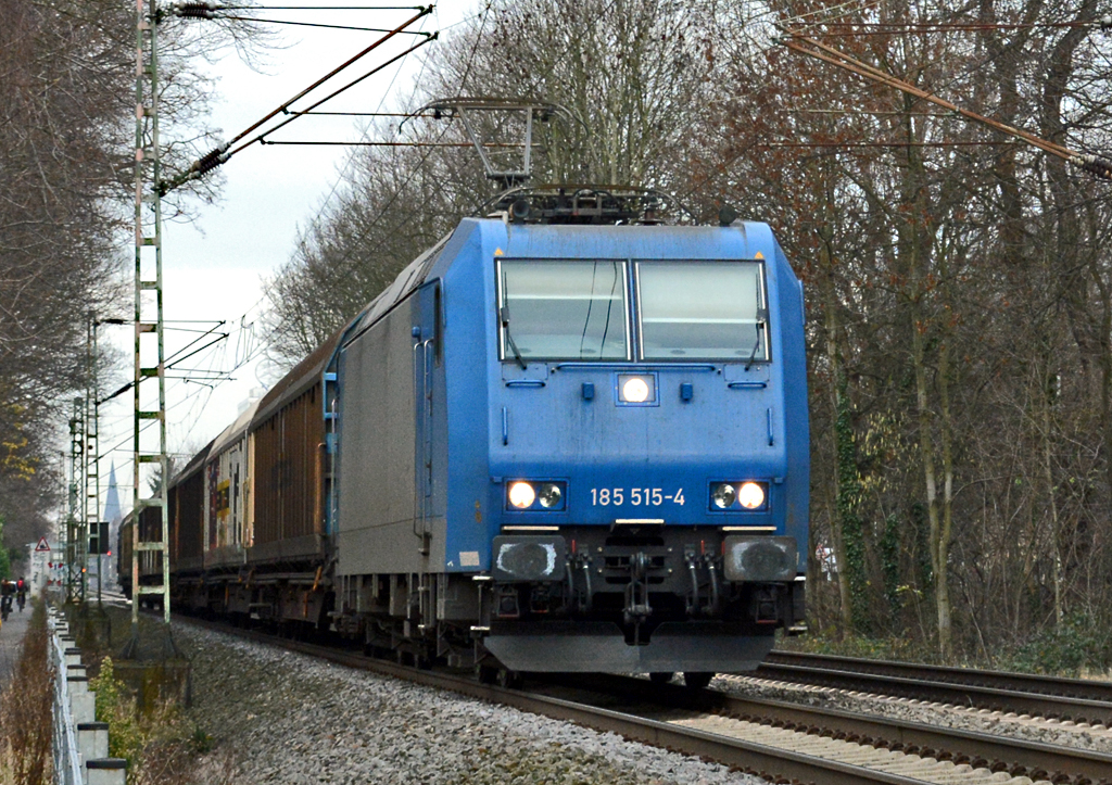 185 515-4 gem. Güterzug durch Bonn-Friesdorf - 29.12.2015