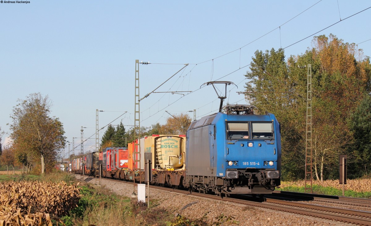 185 515-4 mit einem KV Zug bei Riegel 24.10.13