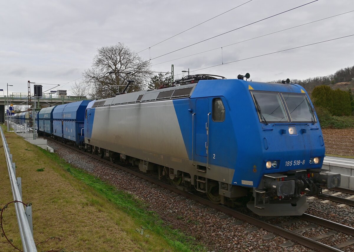 185 518-8 ist mit PKP Kohlewagen durch Sulzbach südwärtsfahrend zusehen am Dienstag den 20. Februar 
Lokfront Bewegungunscharf ist der Ablehungsgrund. Leider hatte ich den Fokus nicht gut nachgerichtet.
