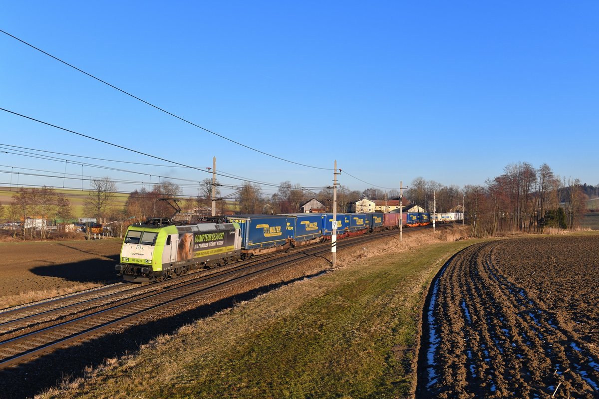 185 532 mit TEC 41938 am 15.02.2019 bei Kimpling. 