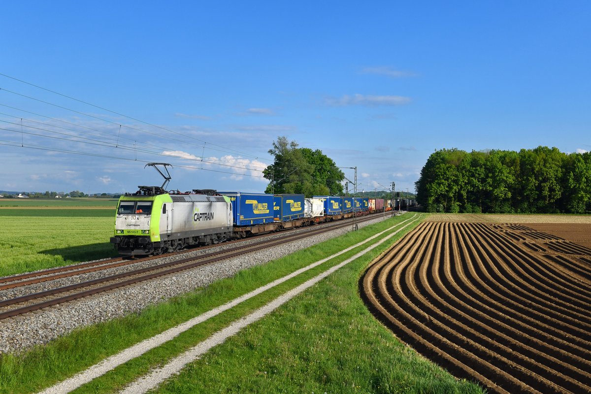185 533 mit DGS 41938 am 10.05.2019 bei Langenisarhofen. 