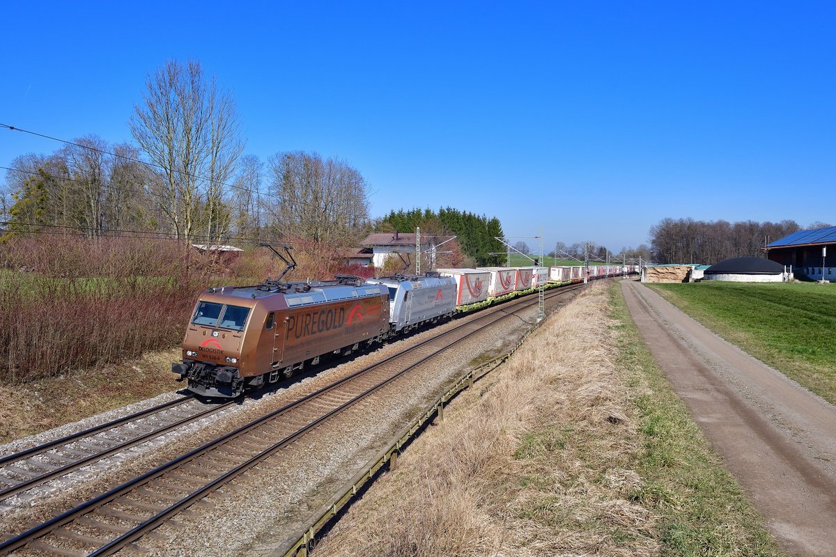 185 538 + 185 418 mit DGS 41873 am 18.03.2020 bei Vogl.