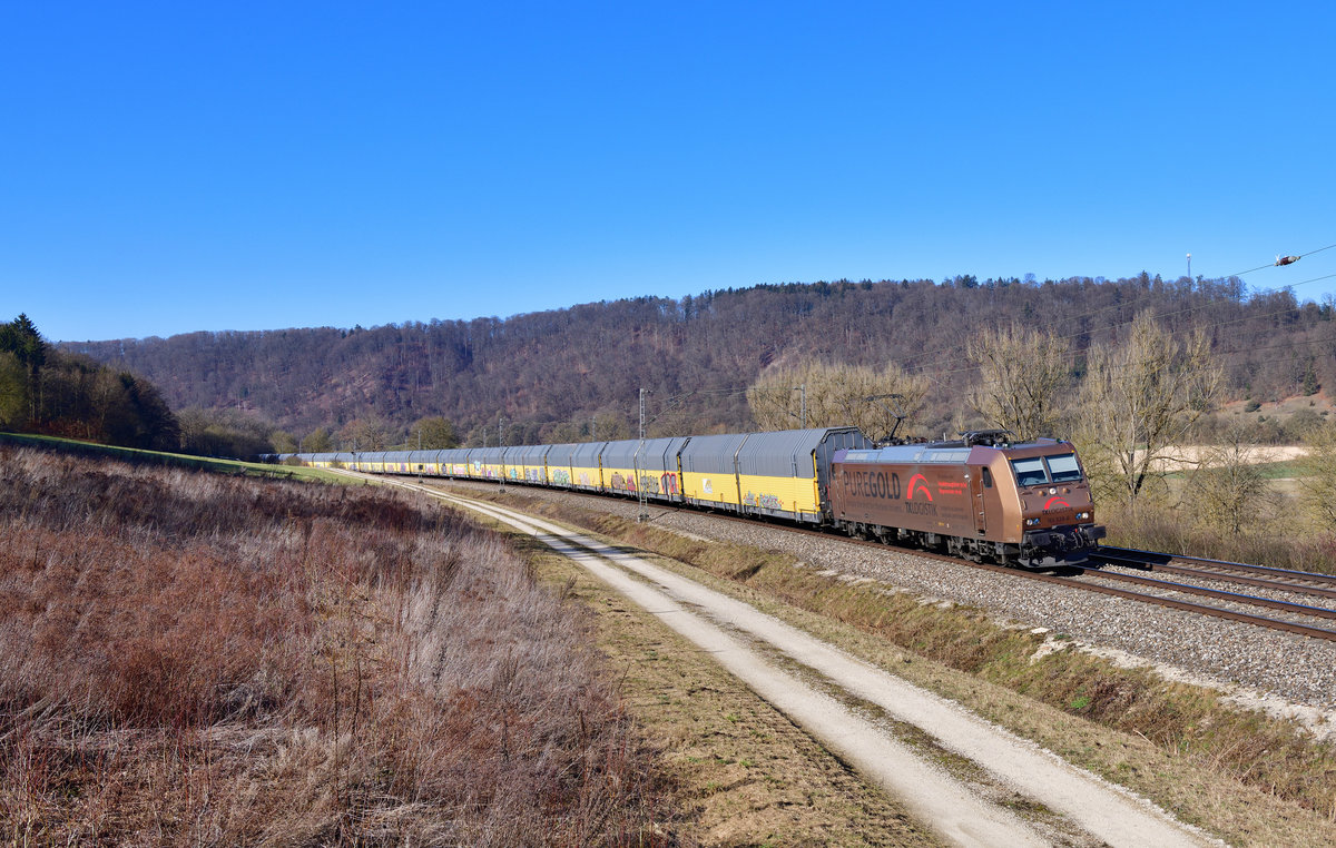 185 538 mit einem ARS Altmann am 28.02.2021 bei Obereichstätt.