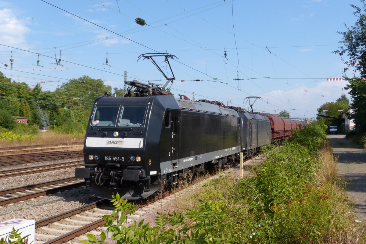 185 551 und 554 aus F�rstenhausen am 23.8.13 in Burbach.