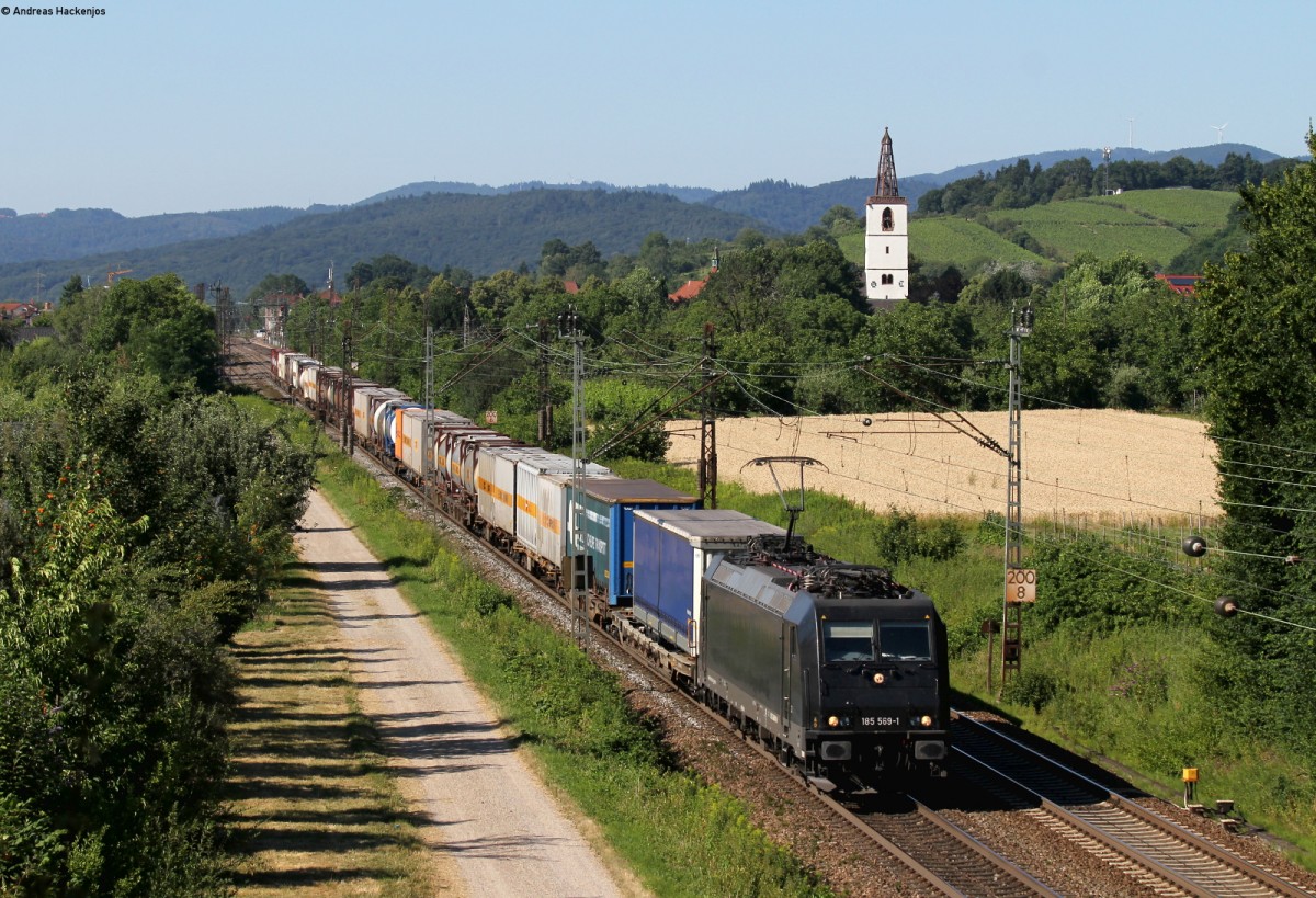 185 569-1 mit einem KV Zug bei Denzlinge 10.7.15