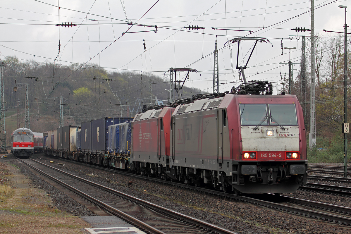 185 594-9 und 185 596-4 in Köln-West 15.3.2014