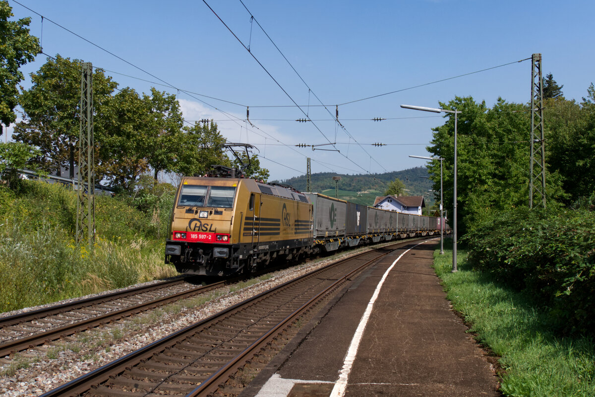 185 597 mit DGS Richtung Basel in Schallstadt 24.08.2023 