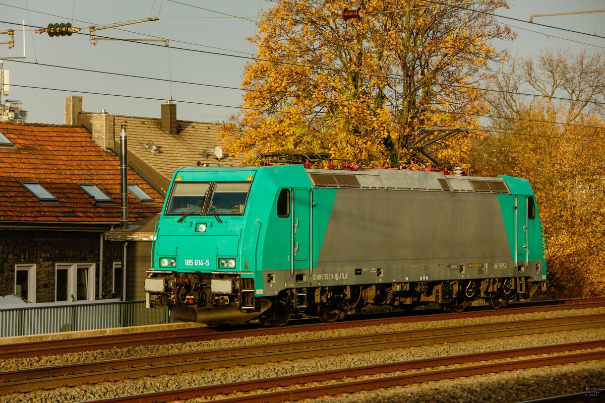 185 614-5 ATLU in Wuppertal, November 2022.