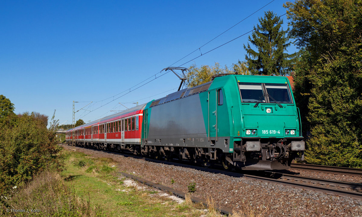 185 619-4 D-RBSAF | Postbauer-Heng | 15.10.2011 | S 39333, Nürnberg - Neumarkt