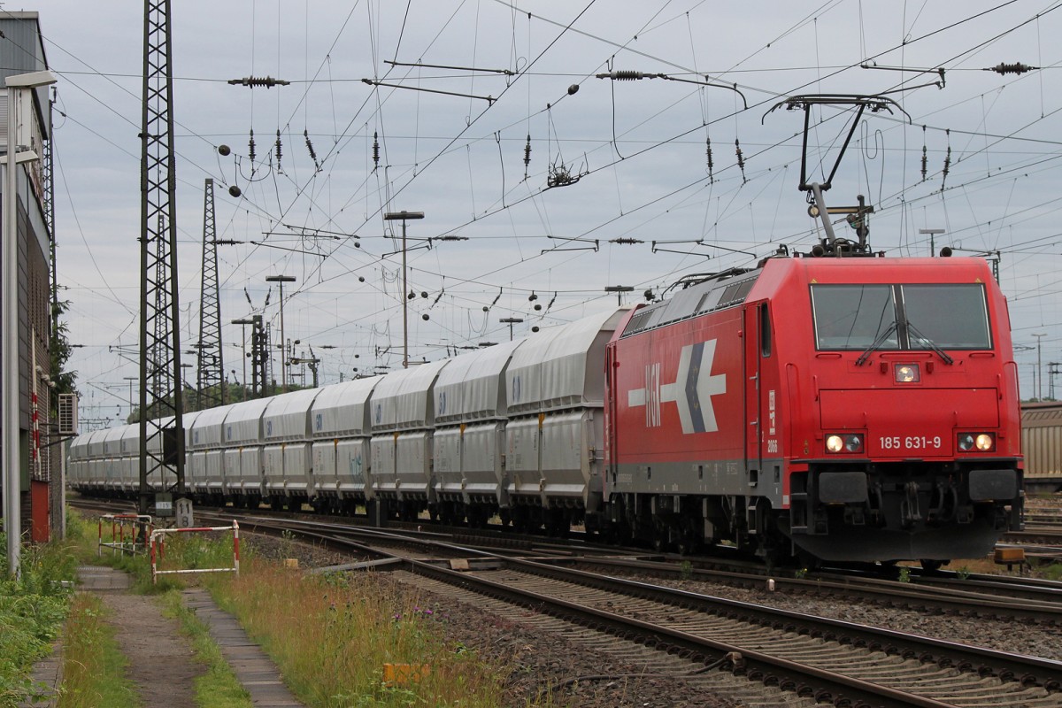 185 631 zog am 22.6.13 einen Fal Zug durch Oberhausen-West.