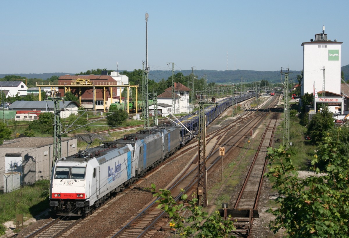 185 639 mit DGS 48539 (Rurtalbahn, Aachen West–Passau Grenze) am 20.05.2014 in Neumarkt (Opf)
