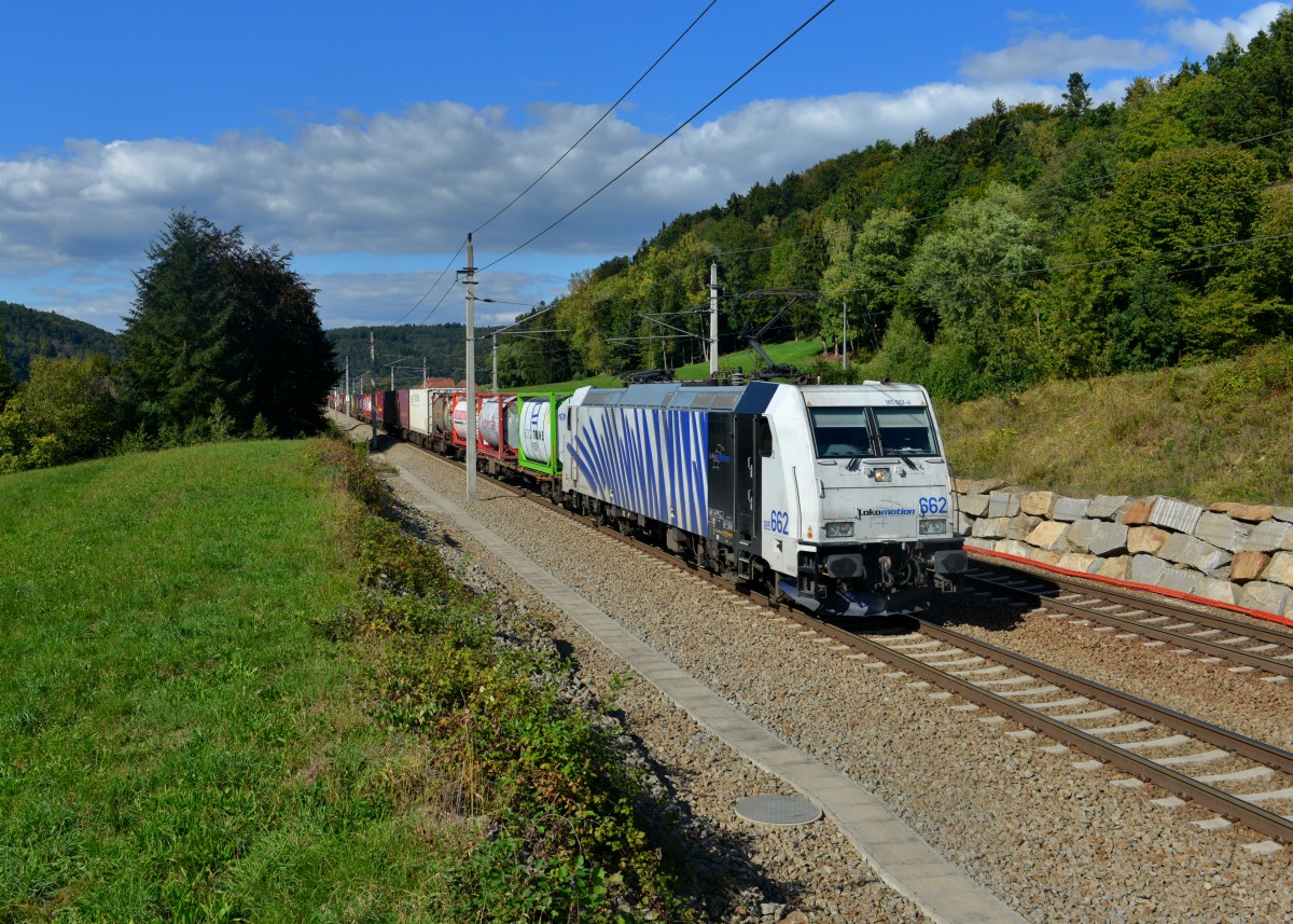 185 662 mit DGS 41131 am 27.09.2015 bei Wernstein am Inn. 