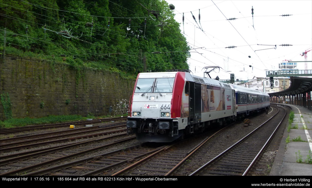 185 664 am 17.05.2016 auf der RB 48 unterwegs.