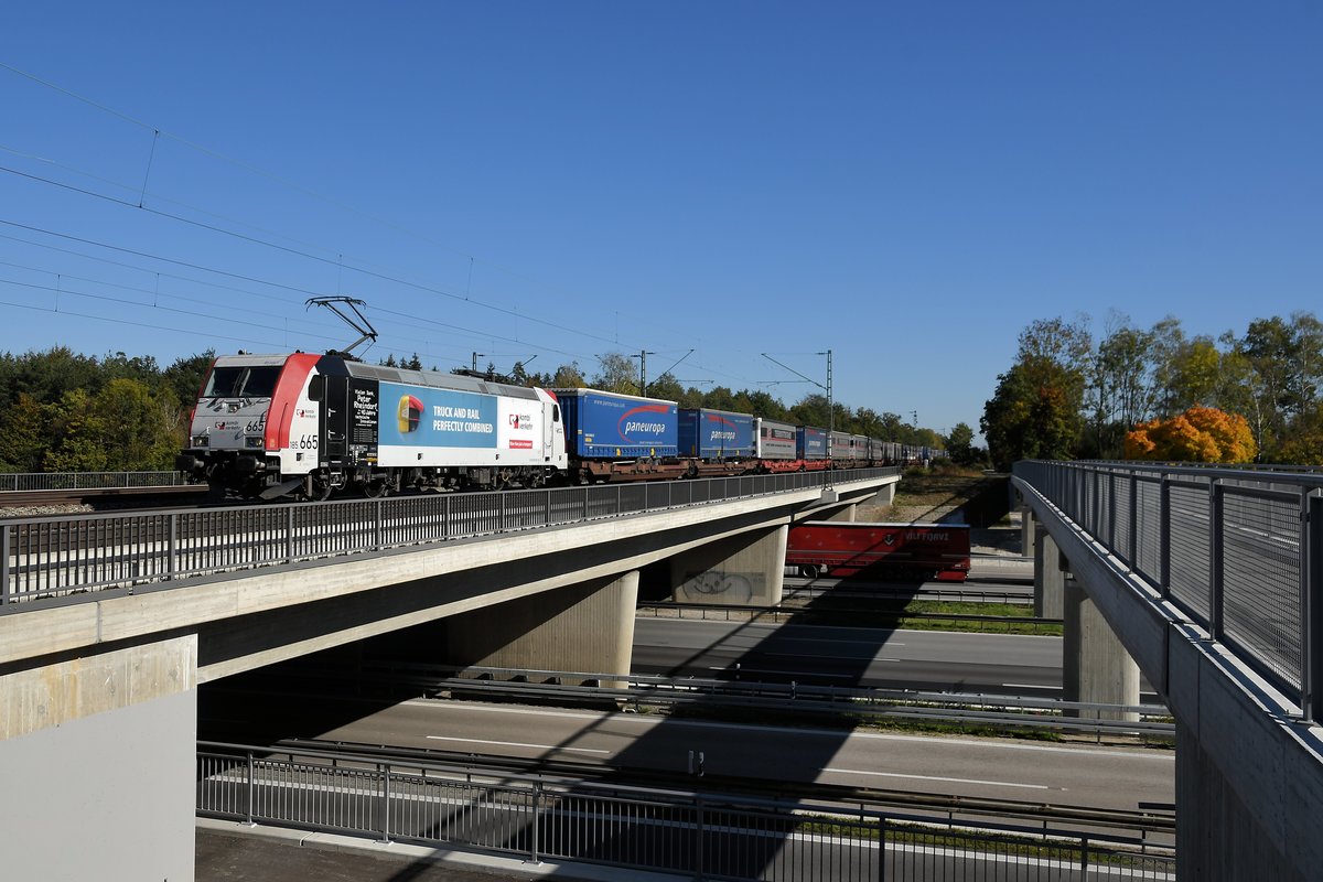 185 665 am 10.10.18 zwischen Vaterstette und Haar