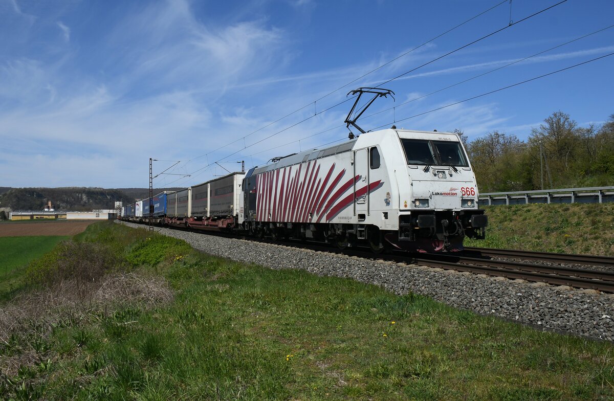 185 666 am 22.04.21 bei Karlstadt am Main