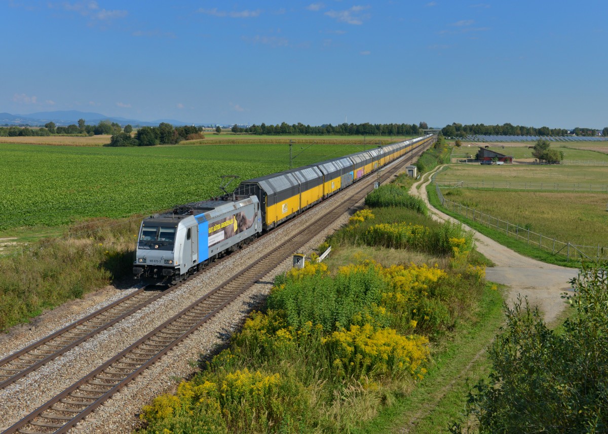 185 672 mit einem ARS Altmann am 11.09.2015 bei Stephansposching. 