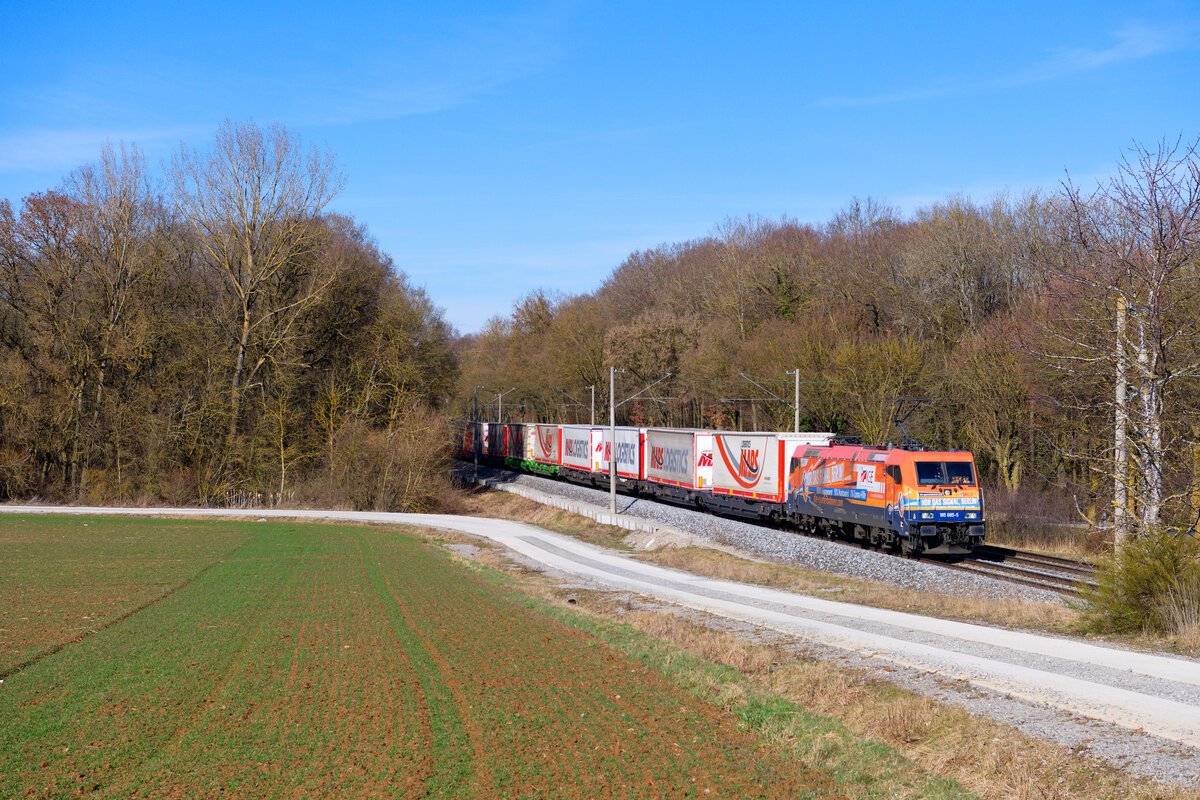 185 685 Railpool/TXL  Hör das Signal, Berlin!  mit dem Mars KLV-Zug bei Uffenheim Richtung Ansbach, 06.03.2021