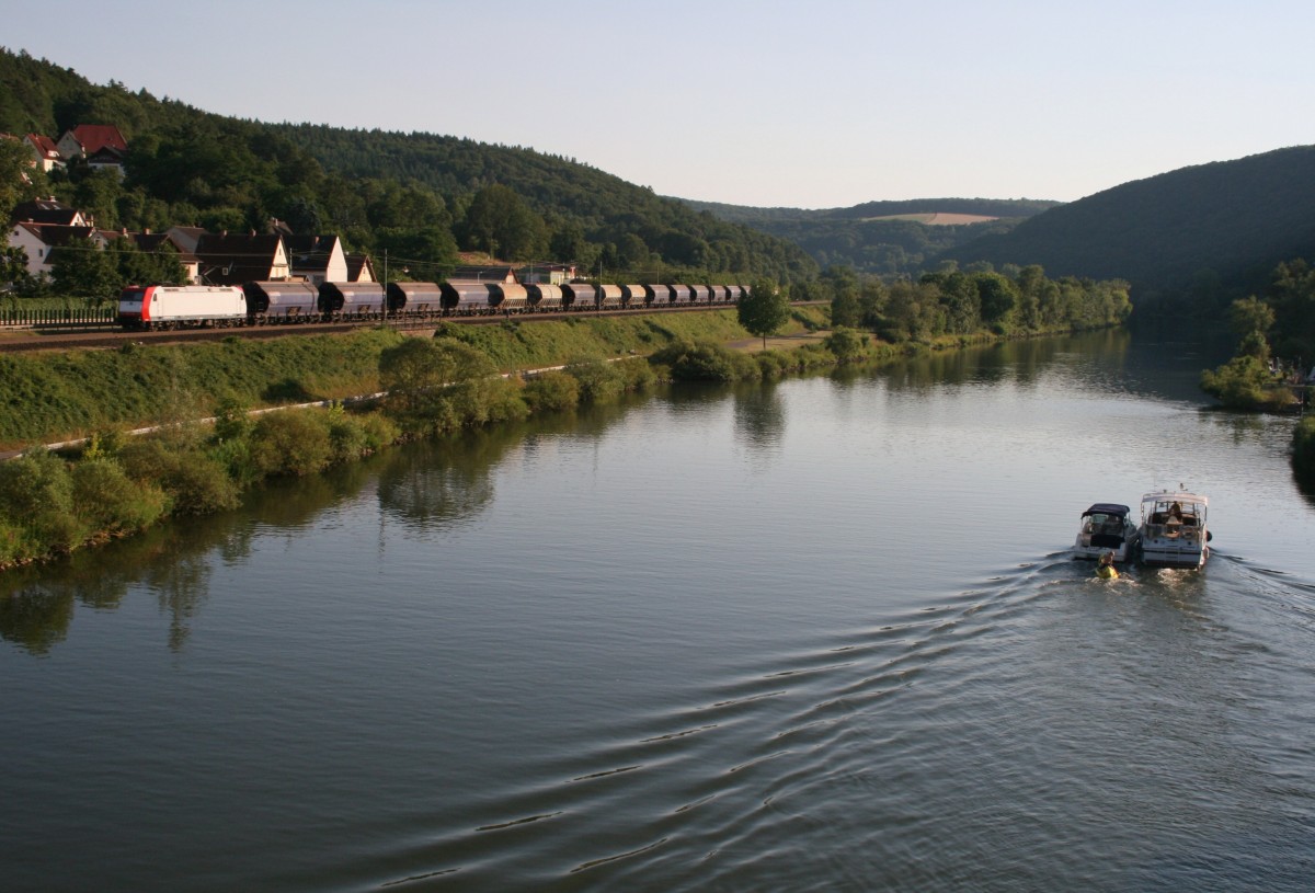 185 CL 005 mit DGS 90184 (Neuburg [Donau]–Kln Eifeltor) am 20.07.2010 in Wernfeld