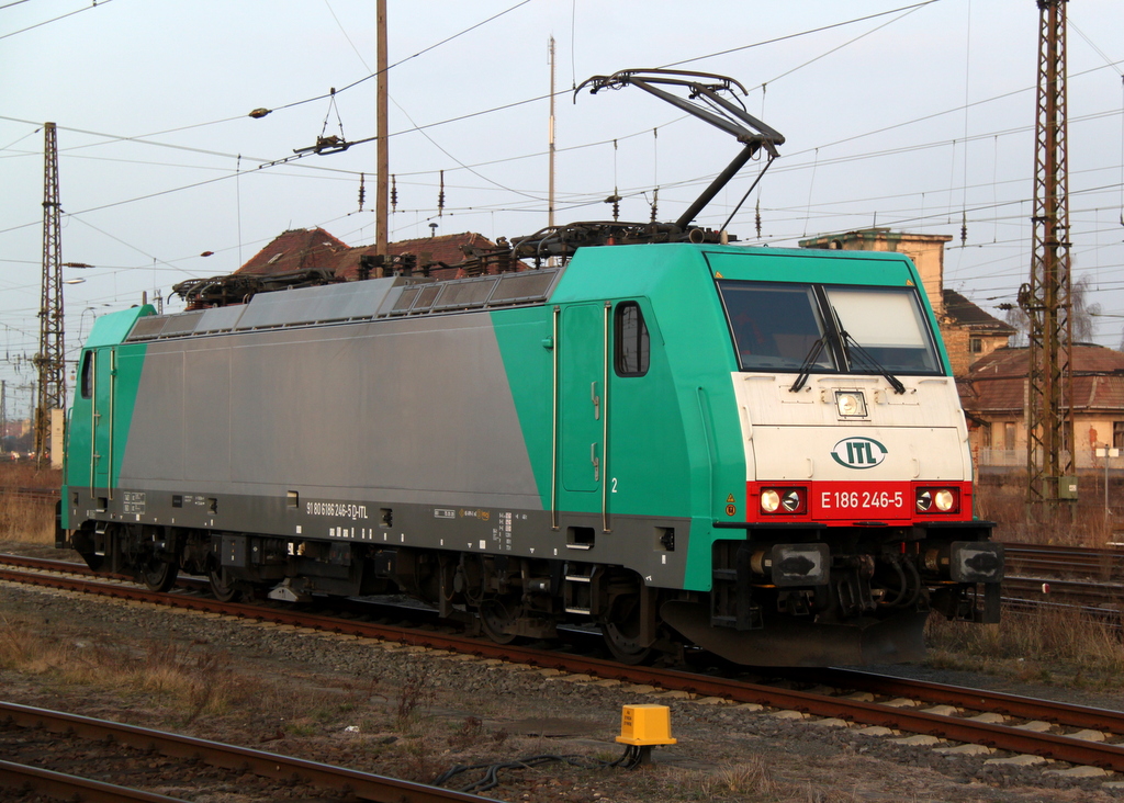 186 246-5 stand am 08.03.2014 im Leipziger Hbf später ging es LZ nach Leipzig-Wahren und dann mit einem Güterzug Richtung Decin hl.n 