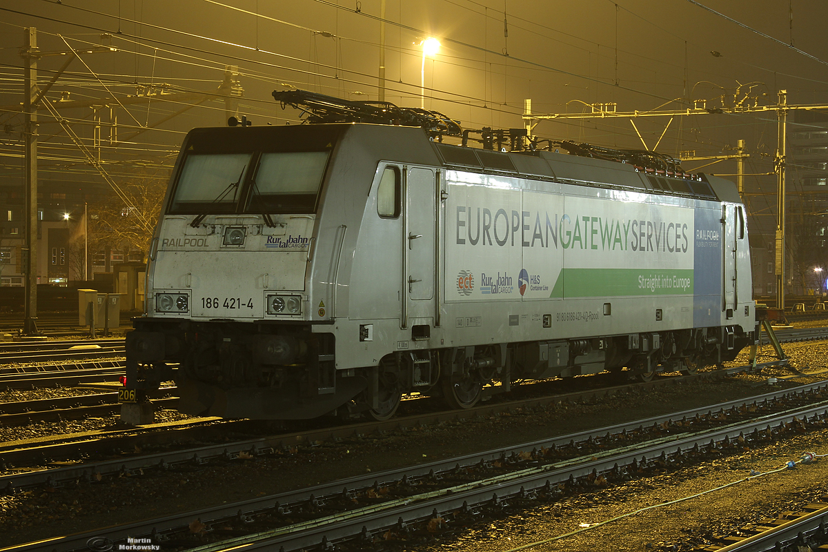 186 421 abgestellt in Venlo am 04.01.2019