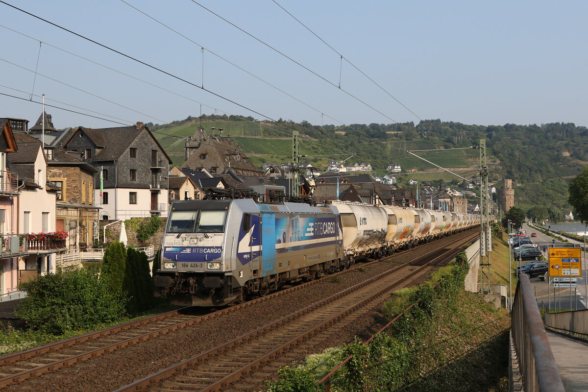 186 426 am 23. Juli 2021 bei Oberwesel am Rhein.