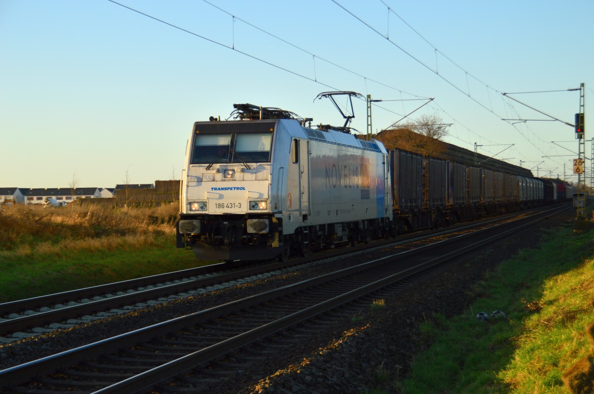 186 431-3 mit dem Nievenheimer in Allerheiligen. 8.1.2015