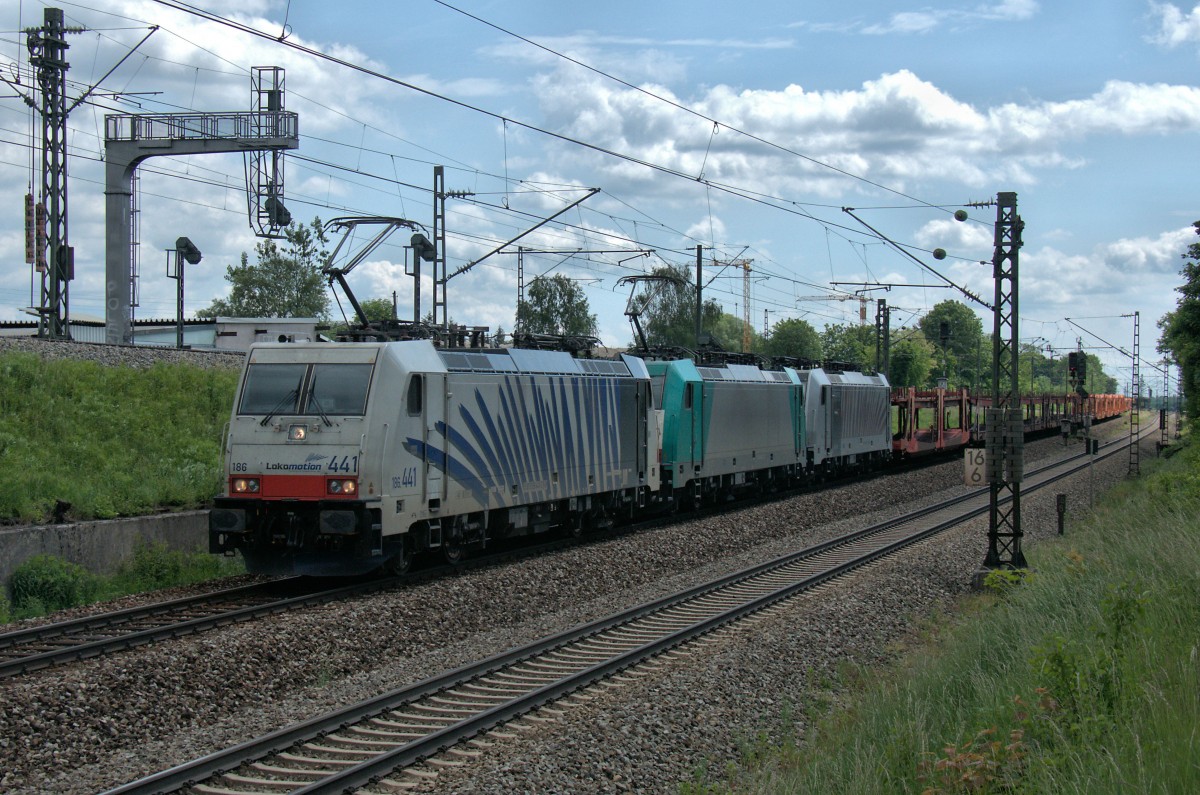 186 441 mit 247 & 283 am 30.05.15 bei München-Trudering